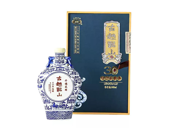 绍兴黄酒回收古越龙山黄酒千福花雕三十年陈酿绍兴花雕酒500ml礼盒装行情价格