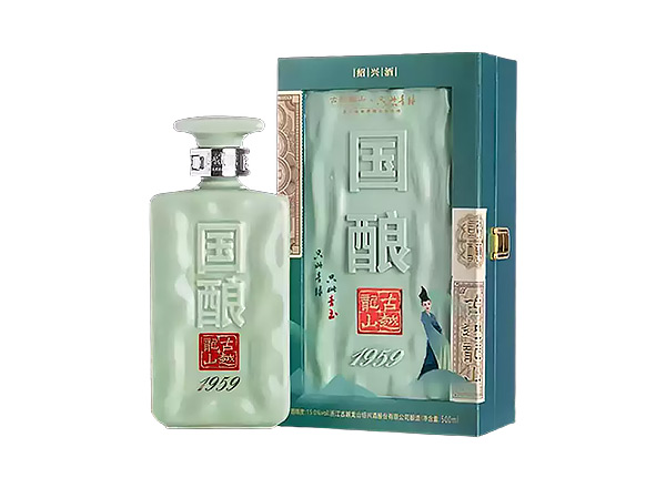 绍兴古越龙山黄酒回收国酿1959青玉只此青绿联名款二十年陈酿黄酒礼盒行情价格