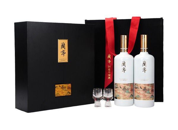 绍兴会稽山兰亭黄酒回收兰亭二十年陈酿1L*2礼盒装行情价格